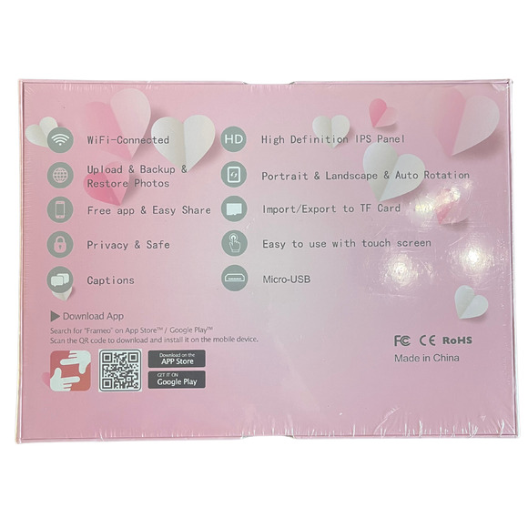 Frameo Digital Frame 10.1 Inch WiFi Digital Photo Frame with Roses - Picture 3 of 4